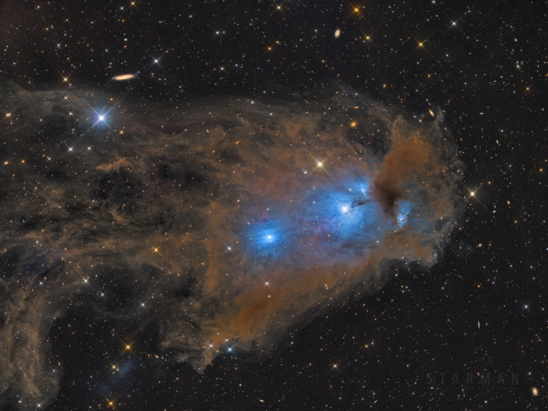 Bernes 146 - Dust, Shadow, and Blue Fire in Centaurus